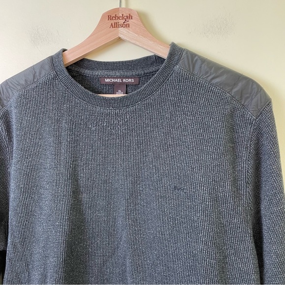Michael Kors Gray Pullover Sweater w/ Shoulder Details SIZE XL - Picture 3 of 8